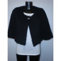 Yumi Black Fur Cropped Jacket