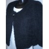 Yumi Black Fur Cropped Jacket