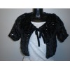 Yumi Fur Sequin Cropped Evening Jacket