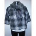 Culture Checked Jacket With Removable Fur Collar