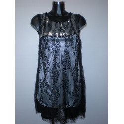 Lacey Sequin Yumi Dress, Silver