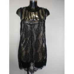 Lacey Sequin Yumi Dress, Champagne