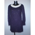 Long Sleeved Yumi Jumper Dress, Purple