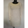 Long Sleeved Yumi Jumper Dress, White