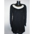 Long Sleeved Yumi Jumper Dress, Black