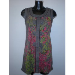 Grey Patterned Yumi Dress