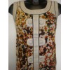 Beige Patterned Yumi Dress