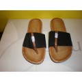Black Elastic Spot on Sandals