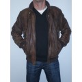 Short Leather Bomber Jacket.2016