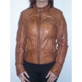 Valentini Leather Jacket Tan
