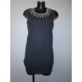 Bow back Yumi dress, Grey