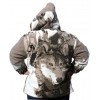 Hooded Fleece Wolf Brown