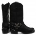 Grinders Eagle Hi - Cowboy Biker Boots Black.