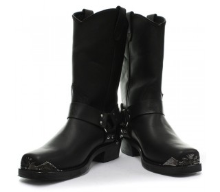Grinders Eagle Hi - Cowboy Biker Boots Black.