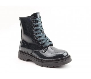 Heavenly Feet Justina2 Glitter Ankle Boots Black