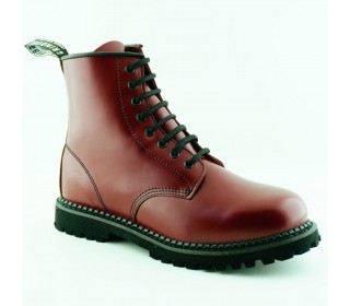 Grinders Cedric 8 Eye Boots Red 