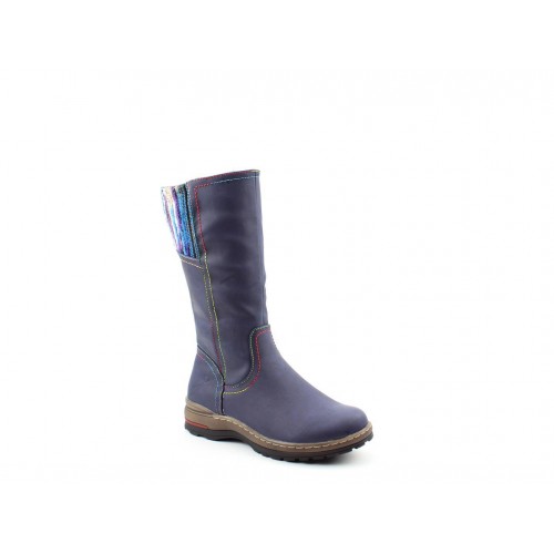 grey calf length boots